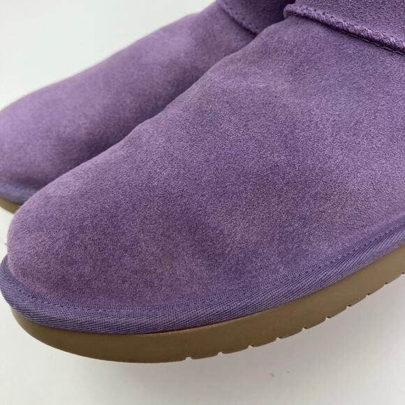 Koolaburra by UGG Sz 5 Andrah Suede Short Boots Elderberry Purple Lavender Bow - Picture 2 of 16